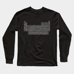 Periodic Table of Elements (invert) Long Sleeve T-Shirt